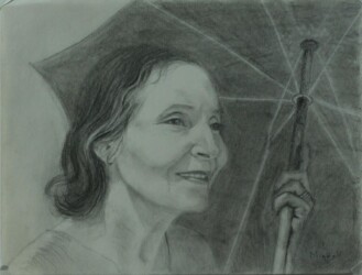 drawing by Tricia Migdoll 'His Mehera'