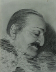 drawing of Meher Baba by Tricia Migdoll 'O Parvardigar'